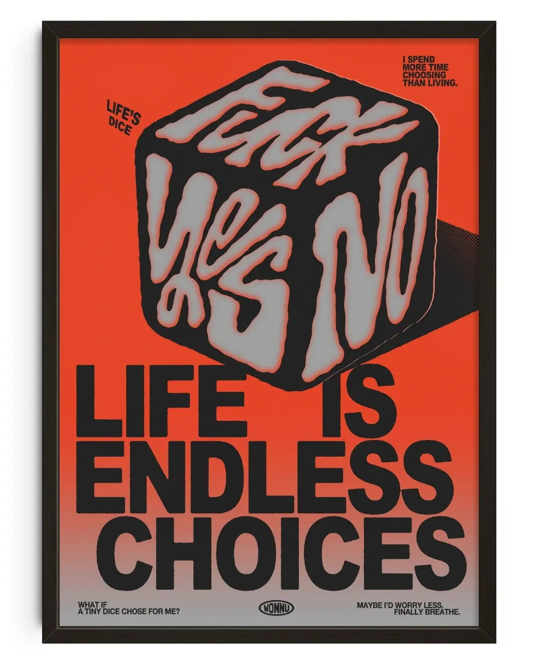 Life's Dice contemporary wall art print by Wonnu - sold by DROOL