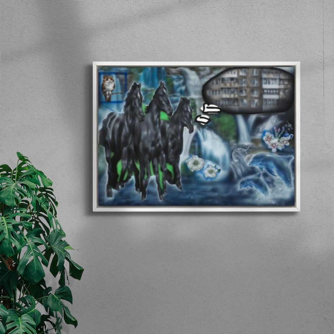 how them storytime youtubers describe being high contemporary wall art print by Anu Jakobson - sold by DROOL