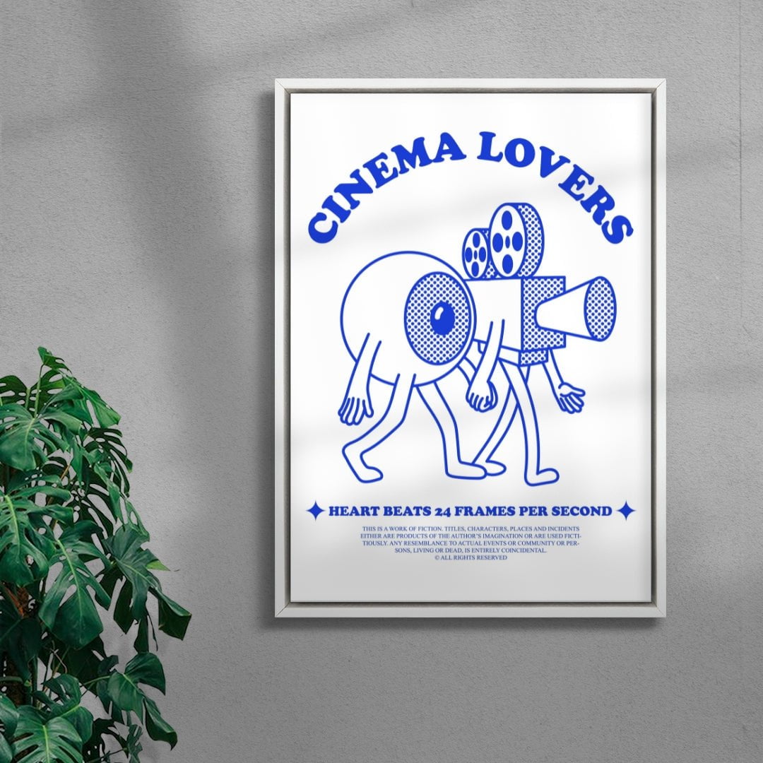 Cinema Lovers contemporary wall art print by Carilla Karahan - sold by DROOL