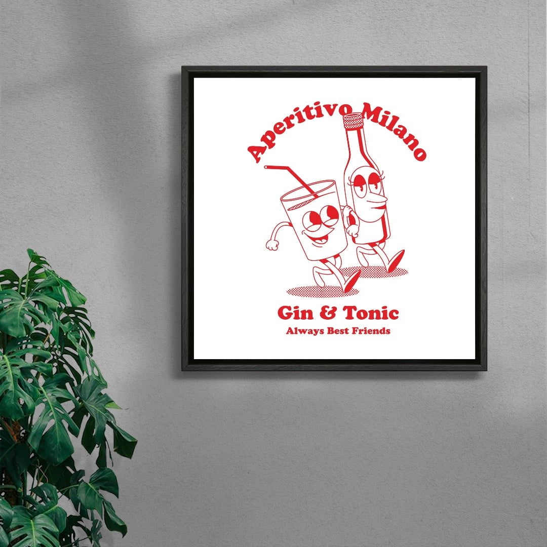 Aperitivo Milano contemporary wall art print by Marcello Pisano - sold by DROOL