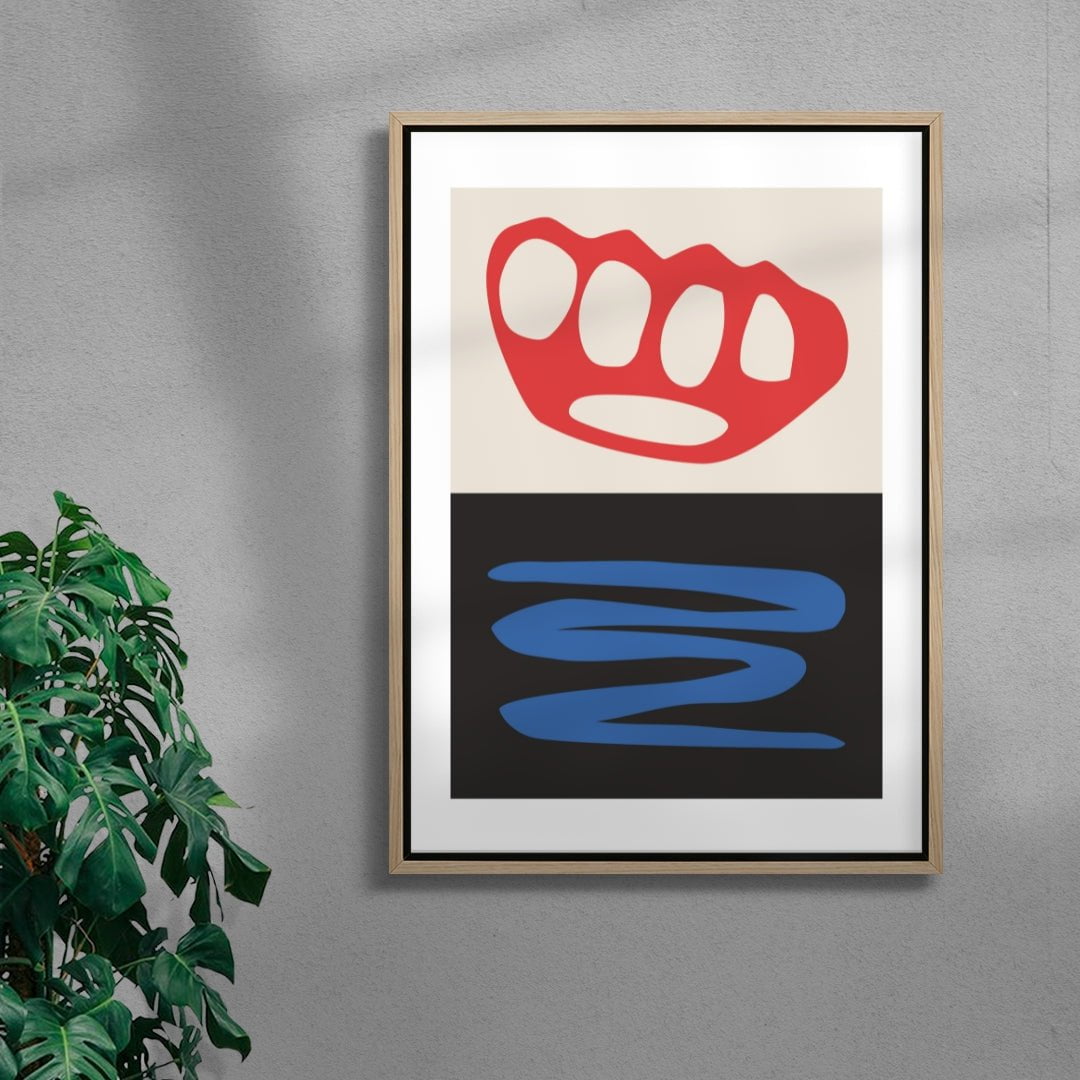 Knuckles contemporary wall art print by DROOL Collective - sold by DROOL