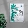 Roundup contemporary wall art print by Caitlin Flood-Molyneux - sold by DROOL