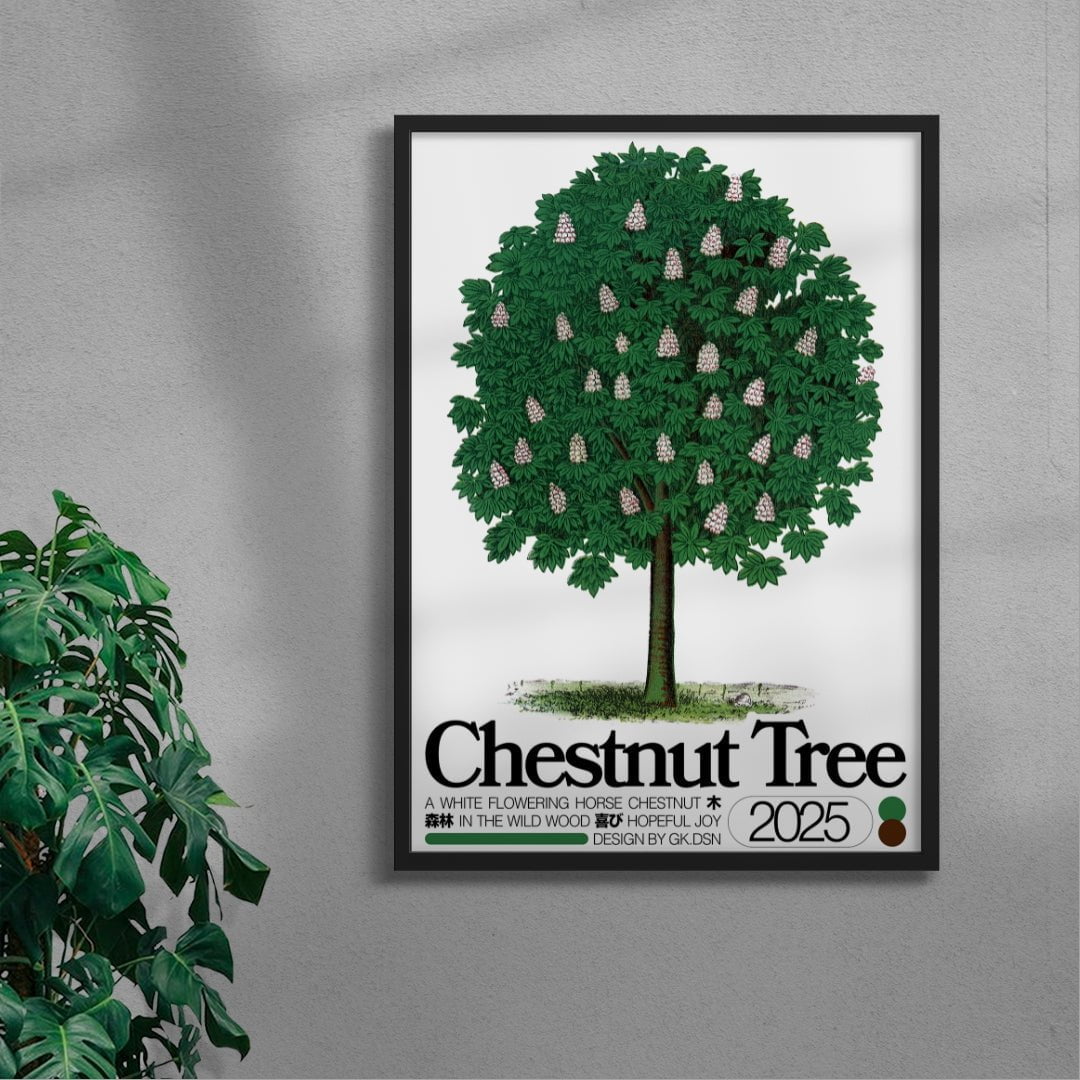 Chestnut Tree contemporary wall art print by George Kempster - sold by DROOL