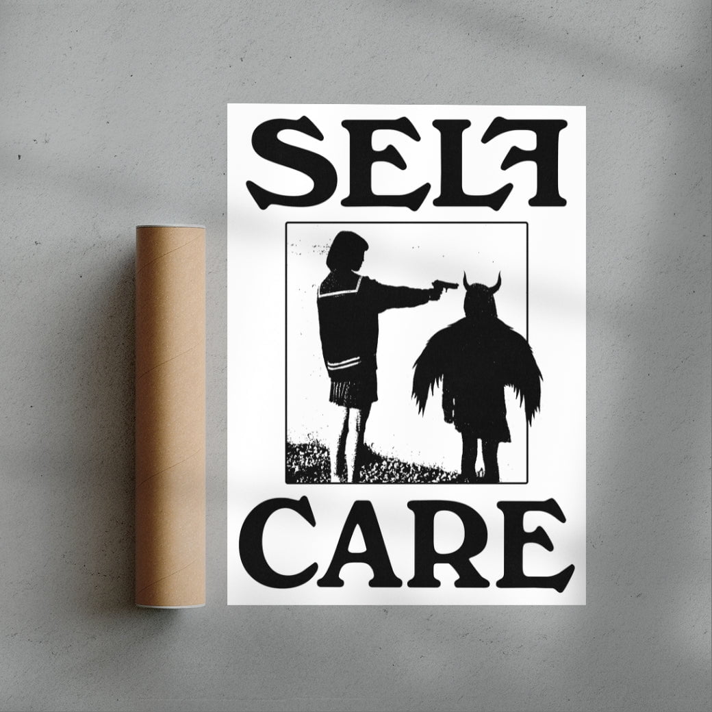 Self Care contemporary wall art print by Utsav Verma - sold by DROOL