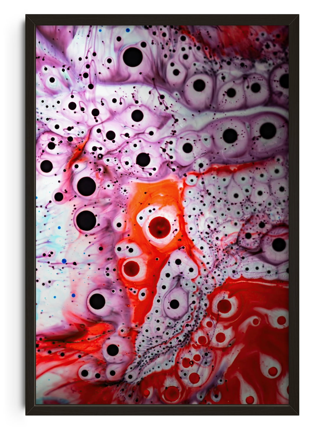 Crimson Cells contemporary wall art print by Jasmin Javon - sold by DROOL