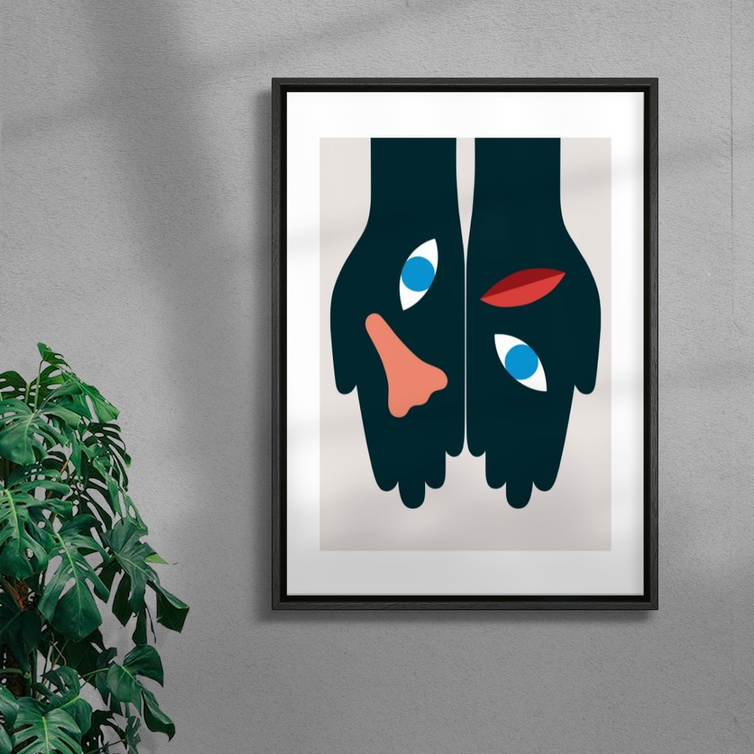 Loose Face contemporary wall art print by David Vanadia - sold by DROOL