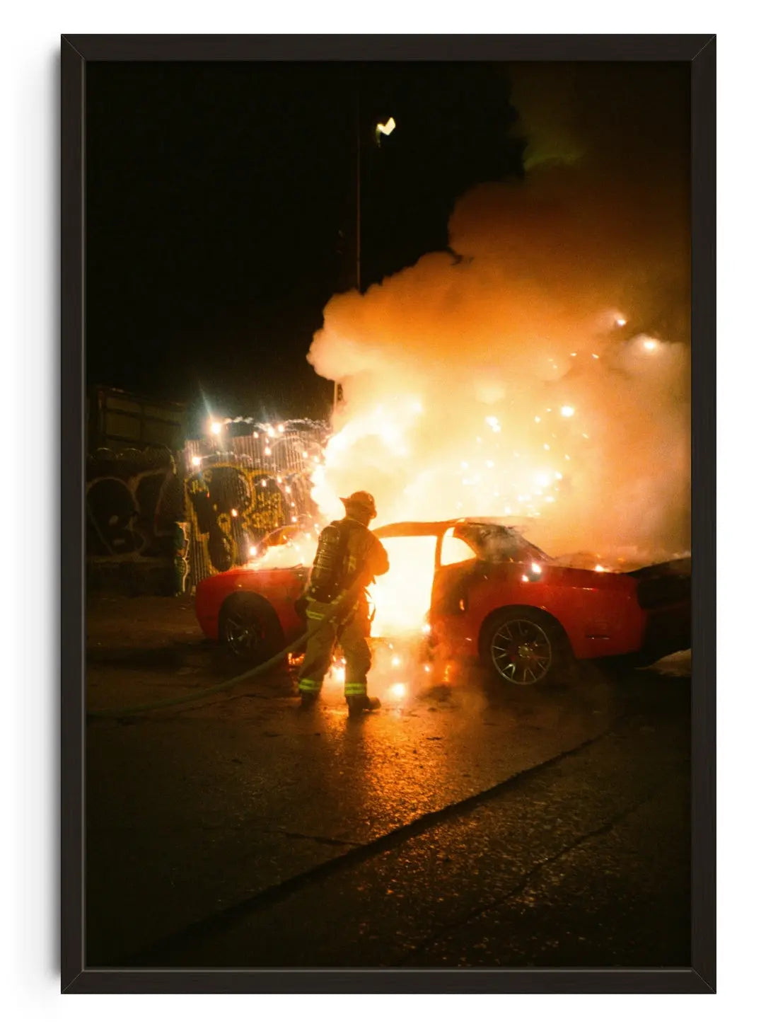 Firefighter Challenge contemporary art print by Chazzydawg - sold by DROOL