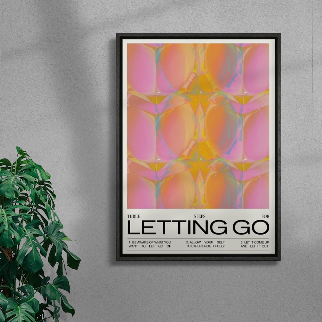 Three Steps For Letting Go contemporary wall art print by Coveposter - sold by DROOL
