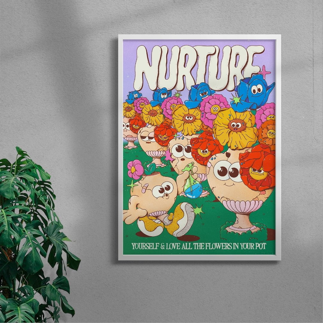 Nurture Yourself contemporary wall art print by My Sunbeam - sold by DROOL