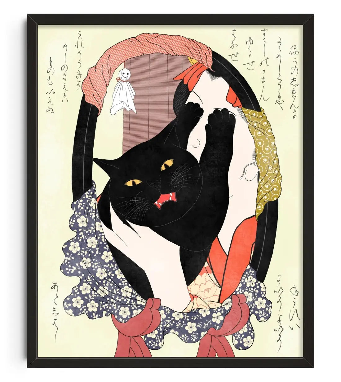 Cat dilemma contemporary art print by Yomi Kamoike - sold by DROOL