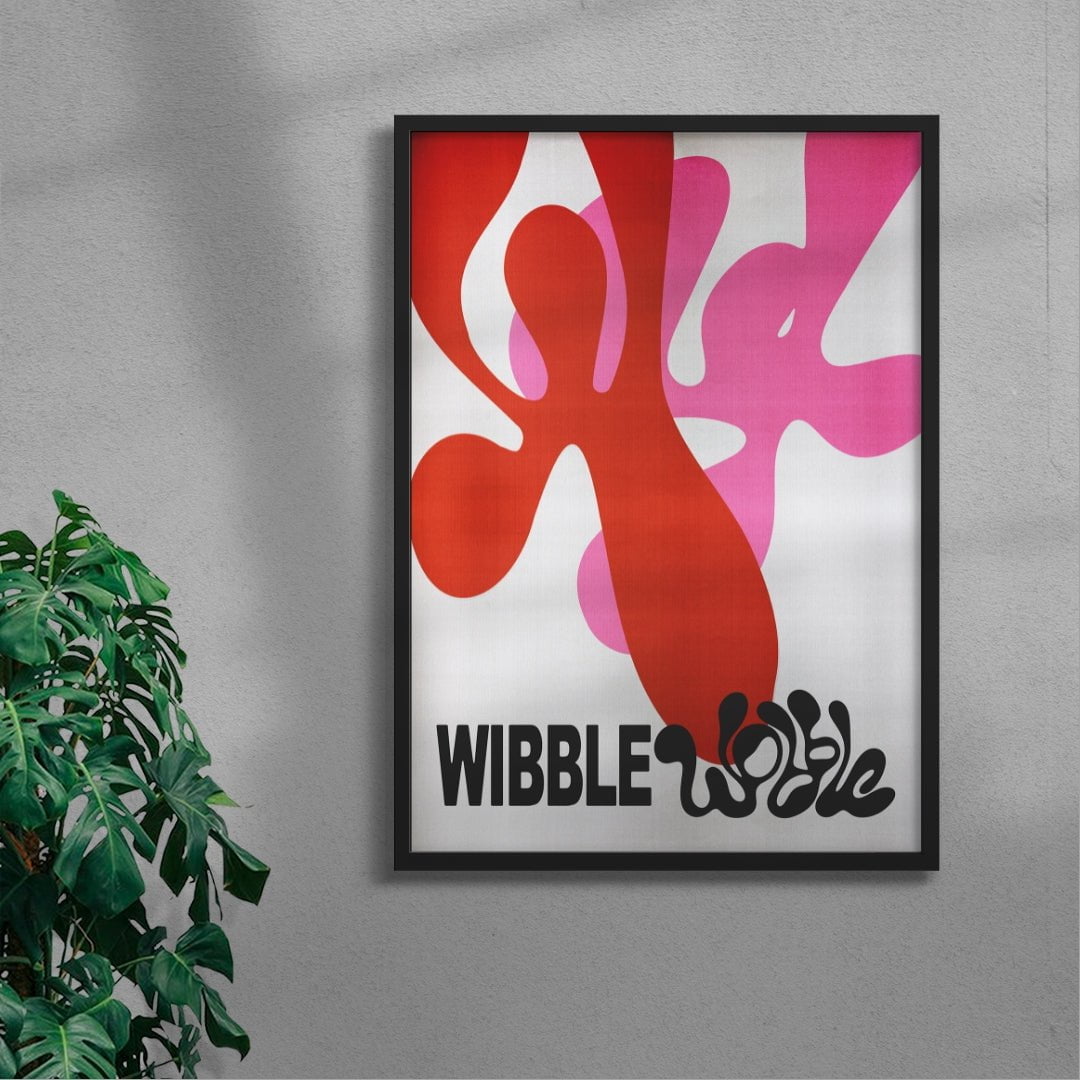 Wibble wobble contemporary wall art print by 3WillyT - sold by DROOL