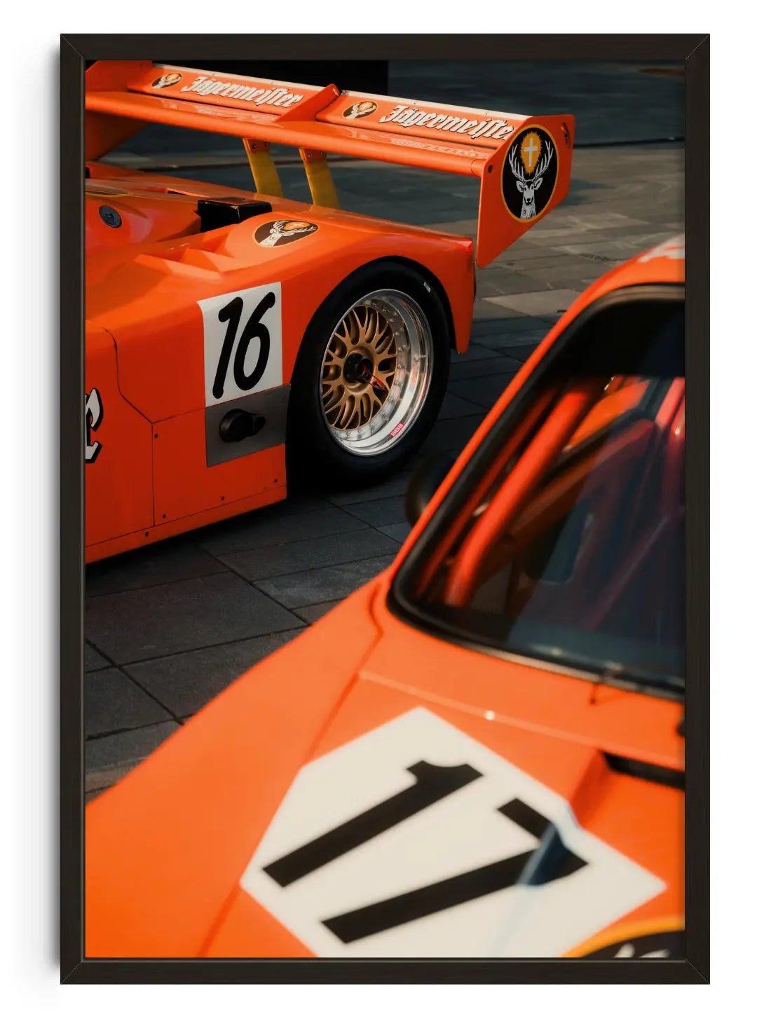 Jägermeister Race Cars contemporary art print by Chris Konrad - sold by DROOL