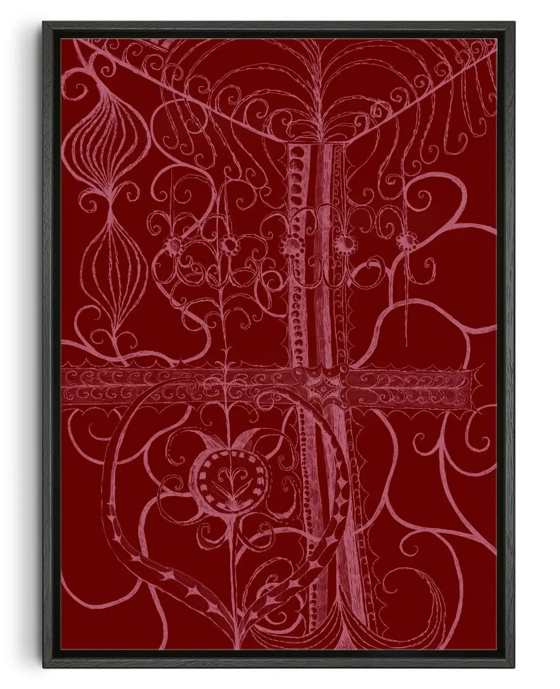 Rojo contemporary wall art print by Naia Escribano - sold by DROOL