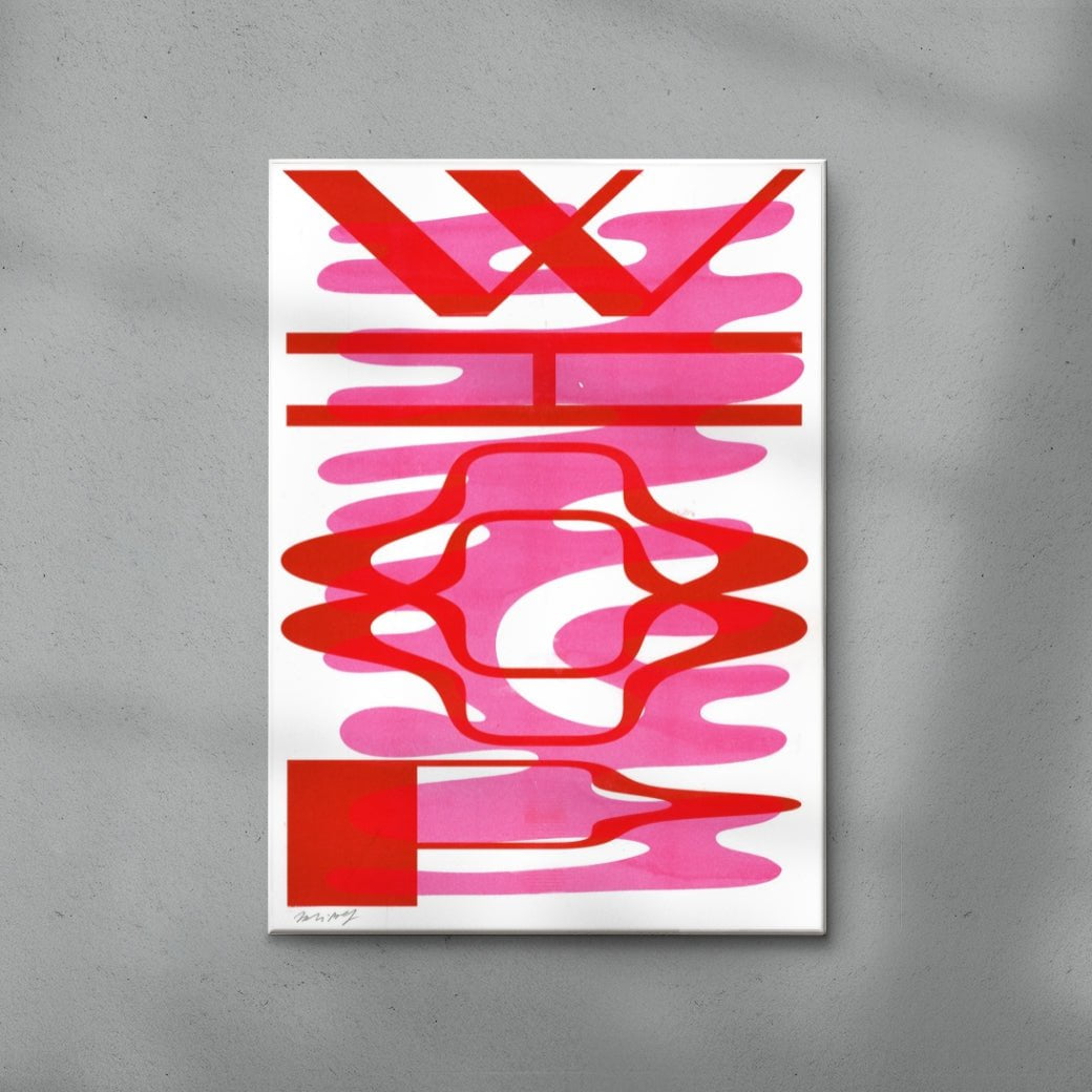 WHOOP contemporary wall art print by Bollo - sold by DROOL