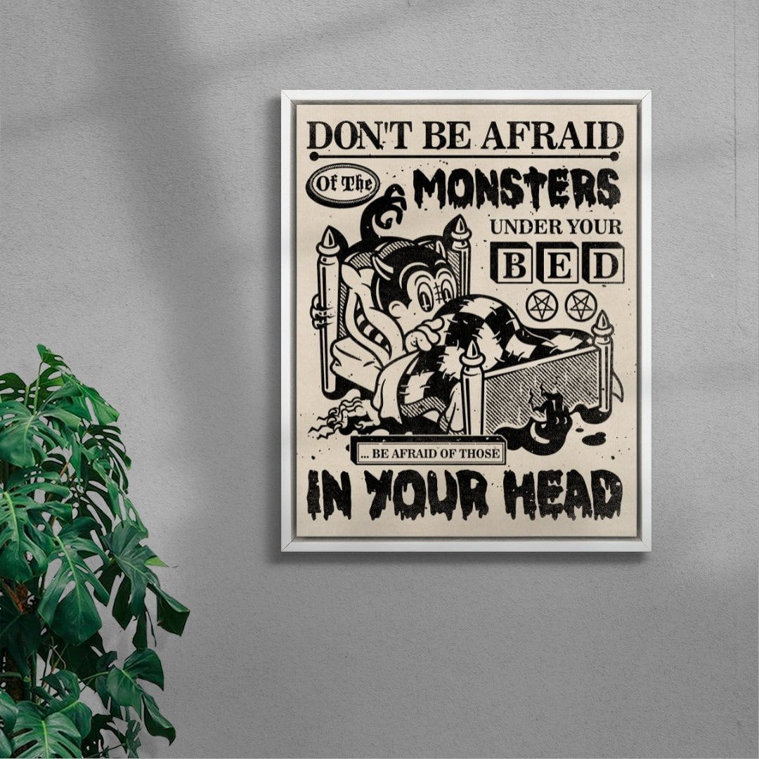 Monsters In Your Head contemporary wall art print by Laserblazt - sold by DROOL
