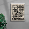 Monsters In Your Head contemporary wall art print by Laserblazt - sold by DROOL