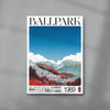 BALLPARK contemporary wall art print by George Kempster - sold by DROOL