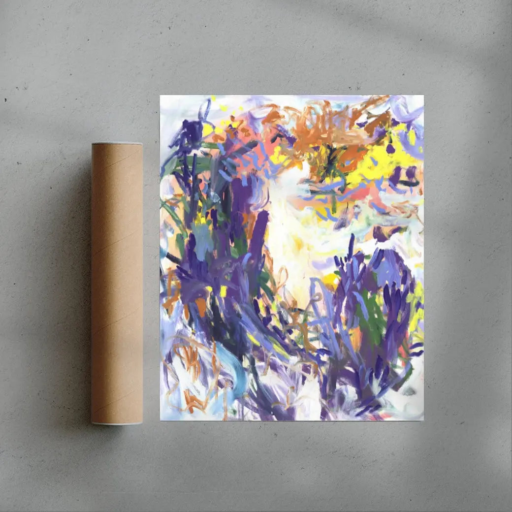 Purple brush strokes