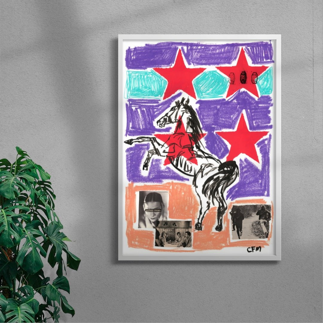 Scenes From contemporary wall art print by Caitlin Flood-Molyneux - sold by DROOL