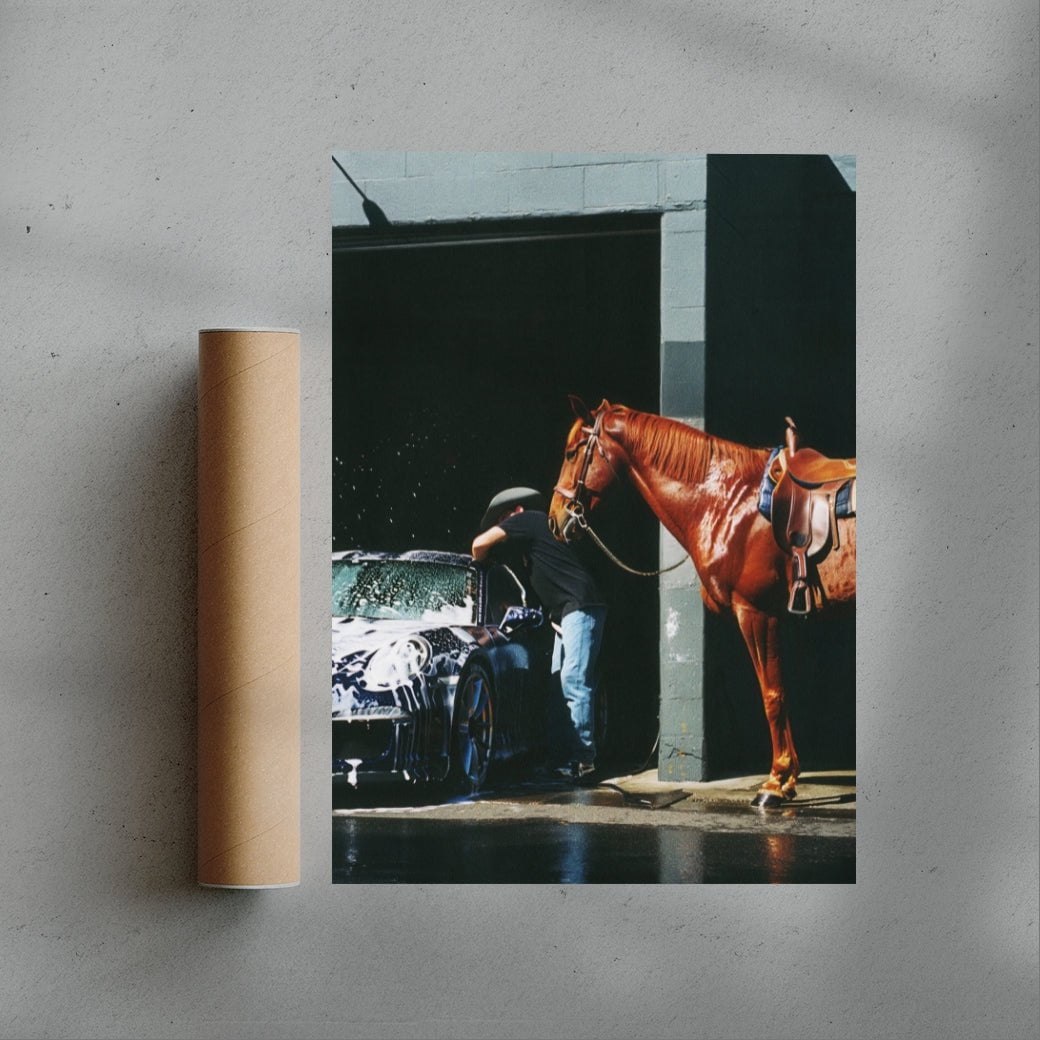 HORSEWASHING contemporary wall art print by Ces XC - sold by DROOL