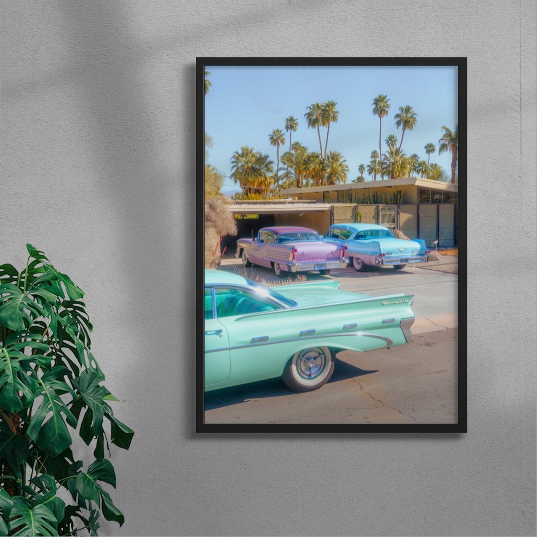 Palm Springs Paradise contemporary wall art print by Deston Isas - sold by DROOL