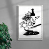 MAS VINO 2 contemporary wall art print by Max Blackmore - sold by DROOL