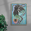 Big Cat contemporary wall art print by Carla Petelski - sold by DROOL