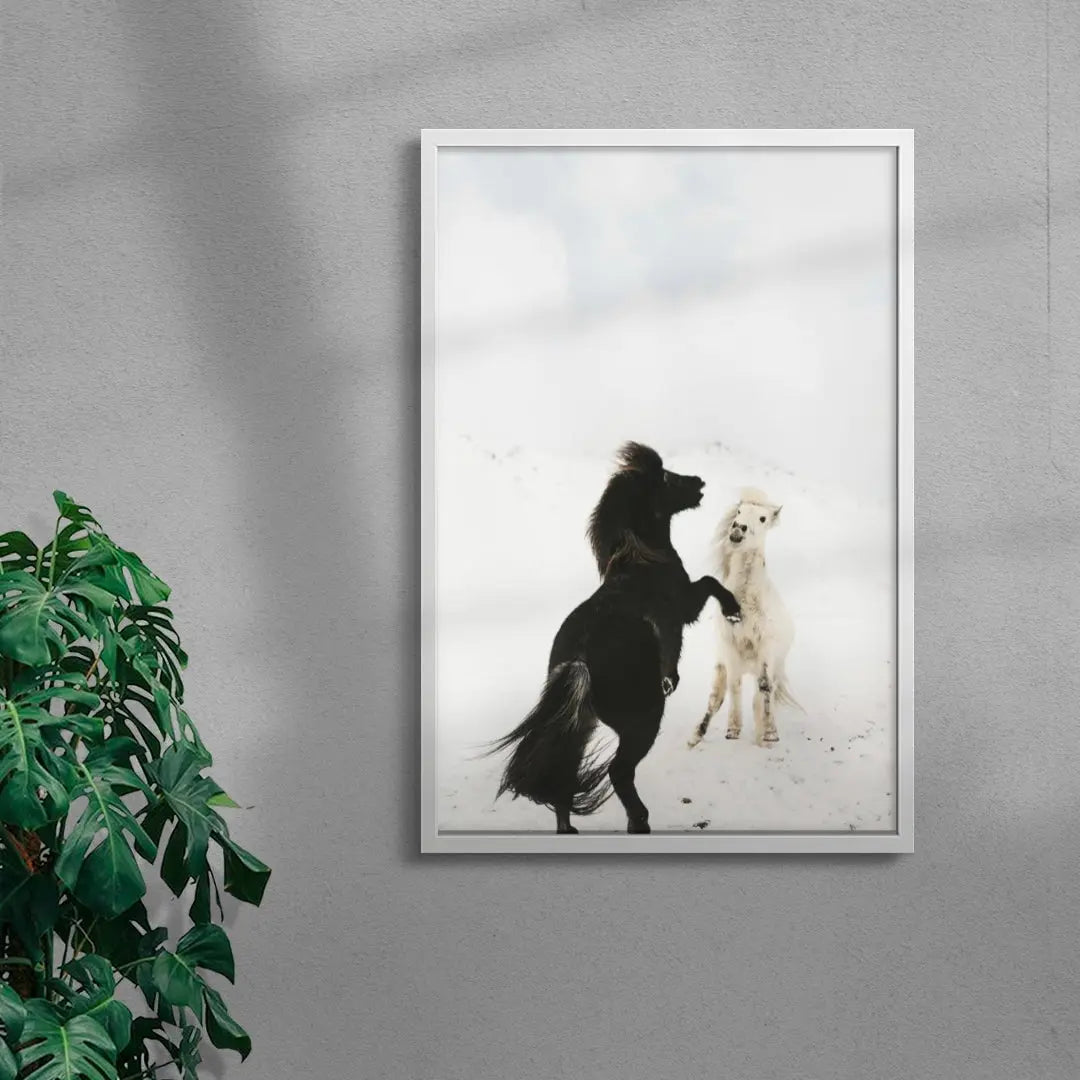 Frosty Duel contemporary wall art print by Mickael Samama - sold by DROOL