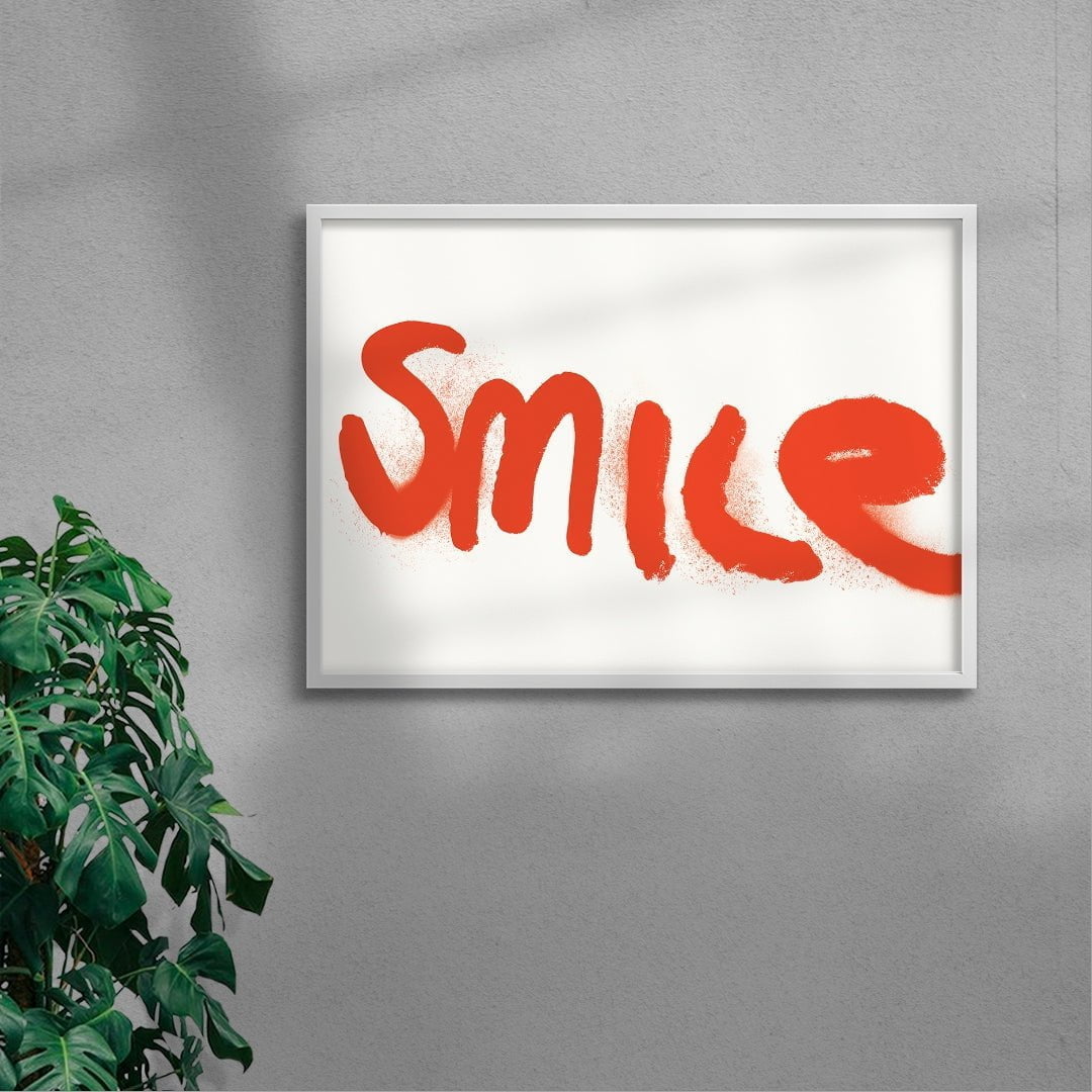 Smile For Me - UNFRAMED contemporary wall art print by Adam Foster - sold by DROOL