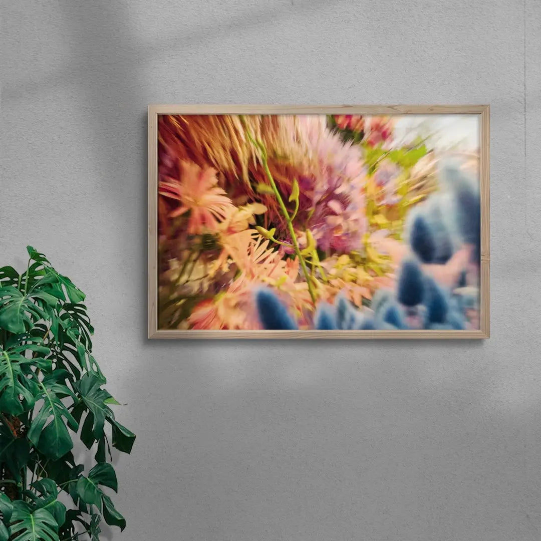 Floral Blur contemporary wall art print by Molly Strohl - sold by DROOL