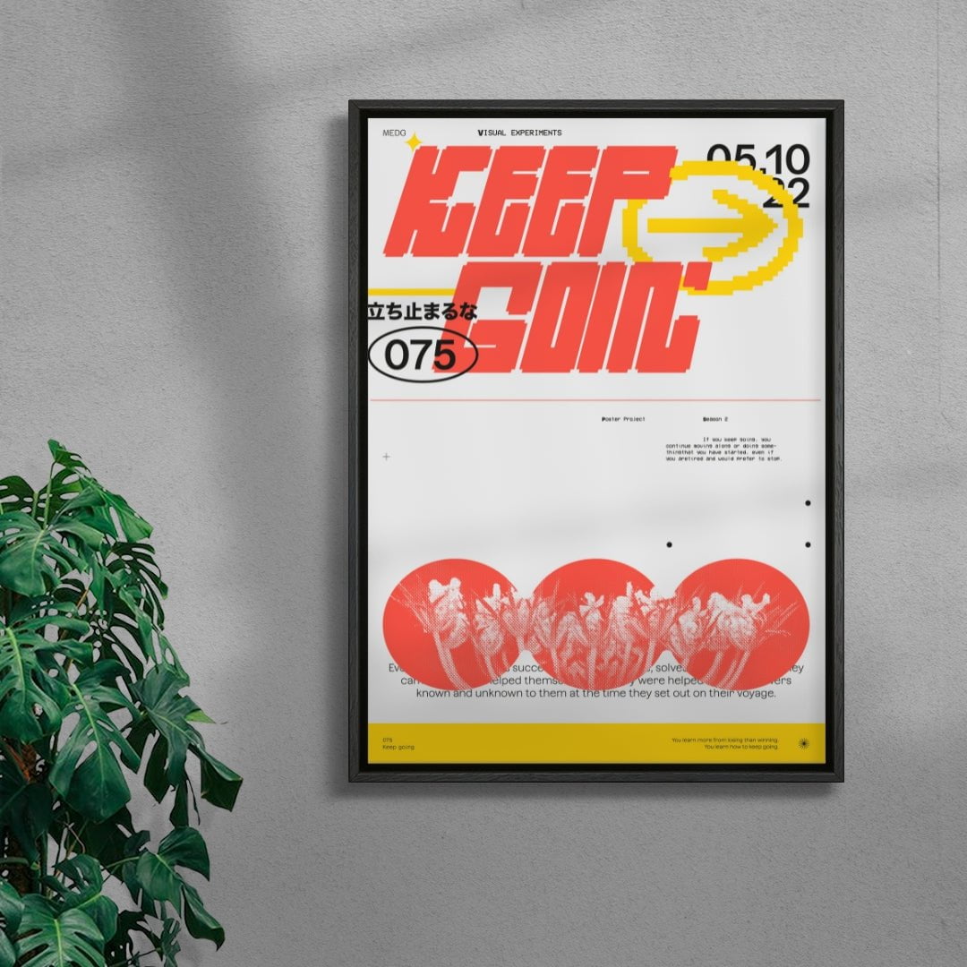 Keep Going contemporary wall art print by MEDG - sold by DROOL