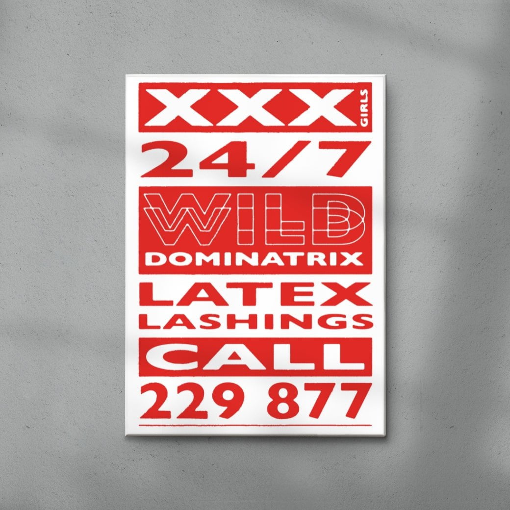XXX contemporary wall art print by Sven Silk - sold by DROOL