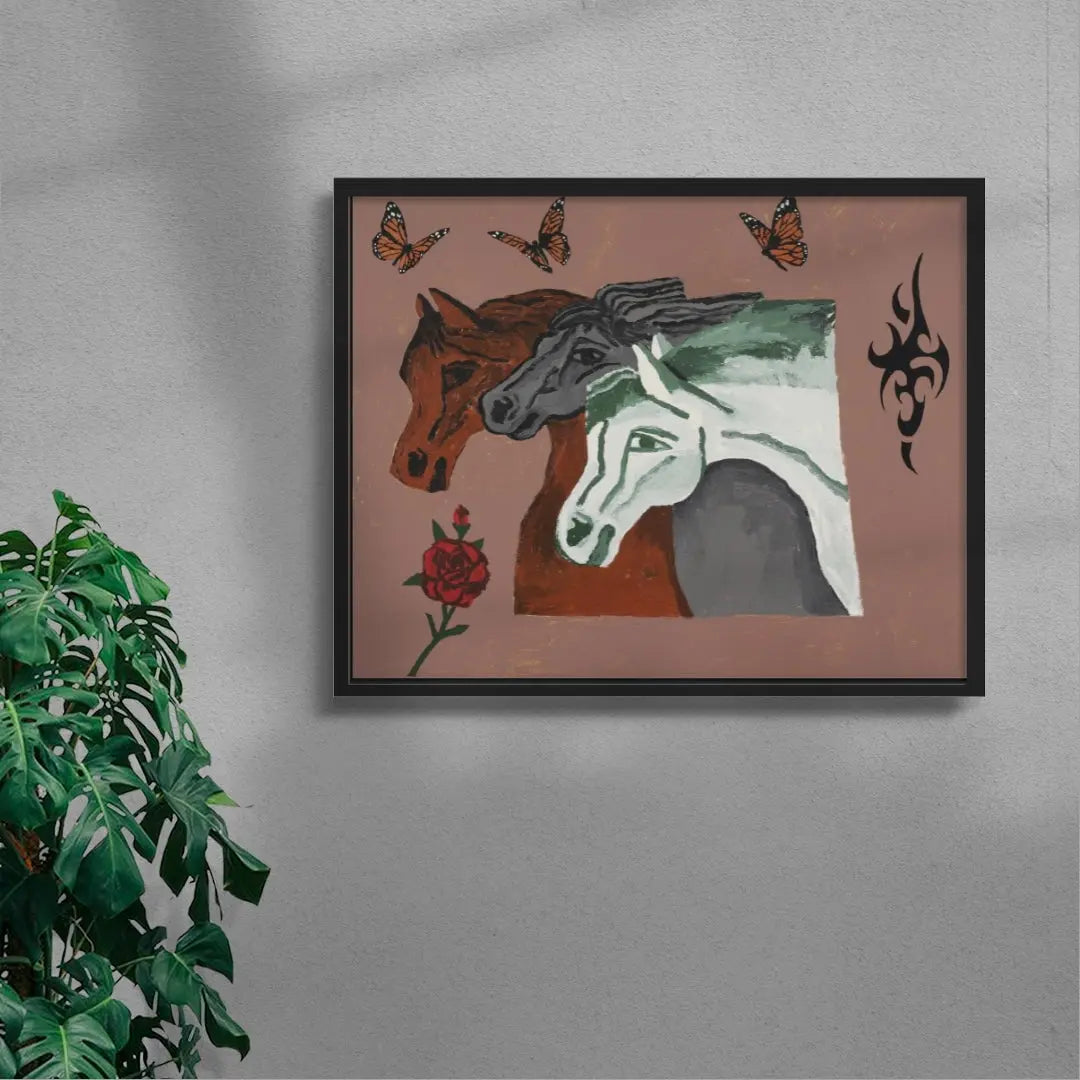 Pharaohs Horses contemporary wall art print by Colby Edwards - sold by DROOL