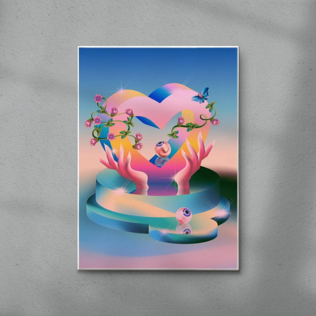 Magic Heart Portal contemporary wall art print by Paulina Almira - sold by DROOL
