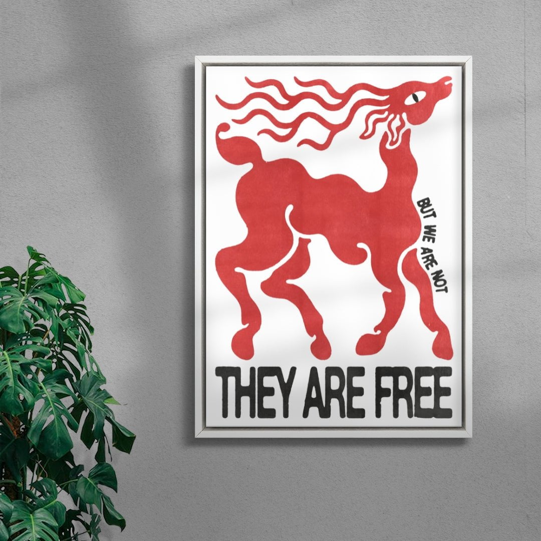 THEY ARE FREE contemporary wall art print by Alexander Khabbazi - sold by DROOL