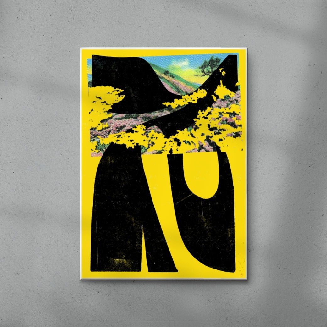 Tar Bird contemporary wall art print by Floating Bstrd - sold by DROOL