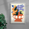 Big Flowers in a Big Vase contemporary wall art print by Els Jennings - sold by DROOL