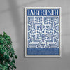 Labyrinth contemporary wall art print by Utsav Verma - sold by DROOL