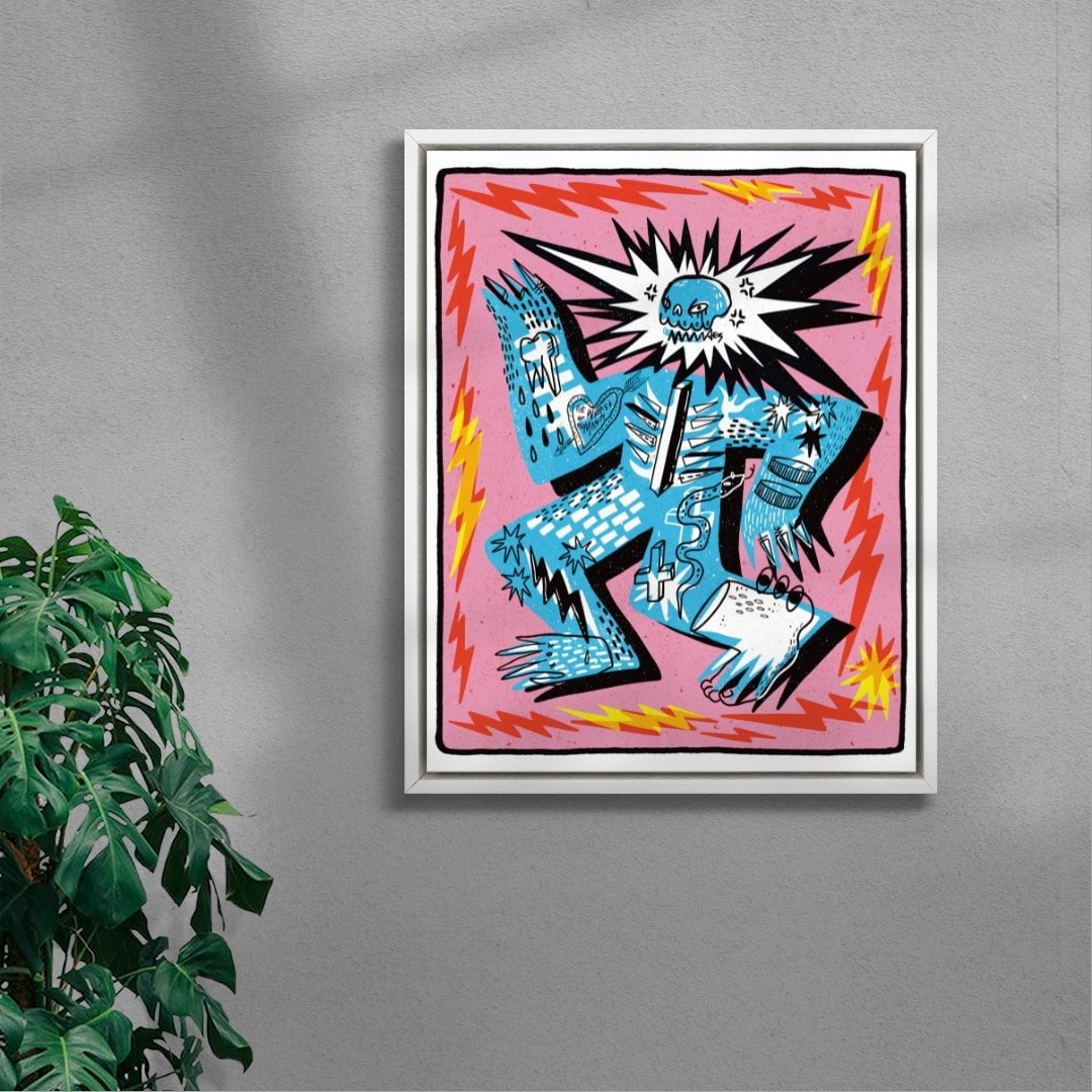 Migraines contemporary wall art print by Kwonny - sold by DROOL