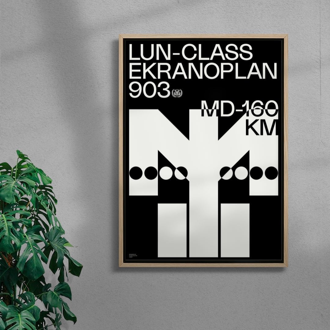 Ekranoplan contemporary wall art print by Duane Dalton - sold by DROOL