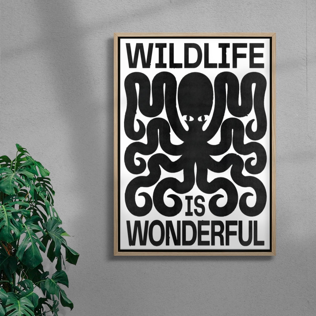 Wildlife contemporary wall art print by Alexander Khabbazi - sold by DROOL