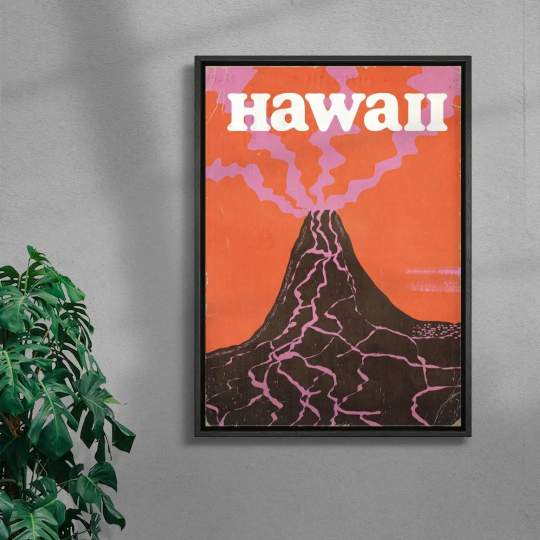 Retro Hawaii Volcano
