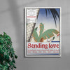 Sending Love contemporary canvas art print by Salome Frenzel - sold by DROOL
