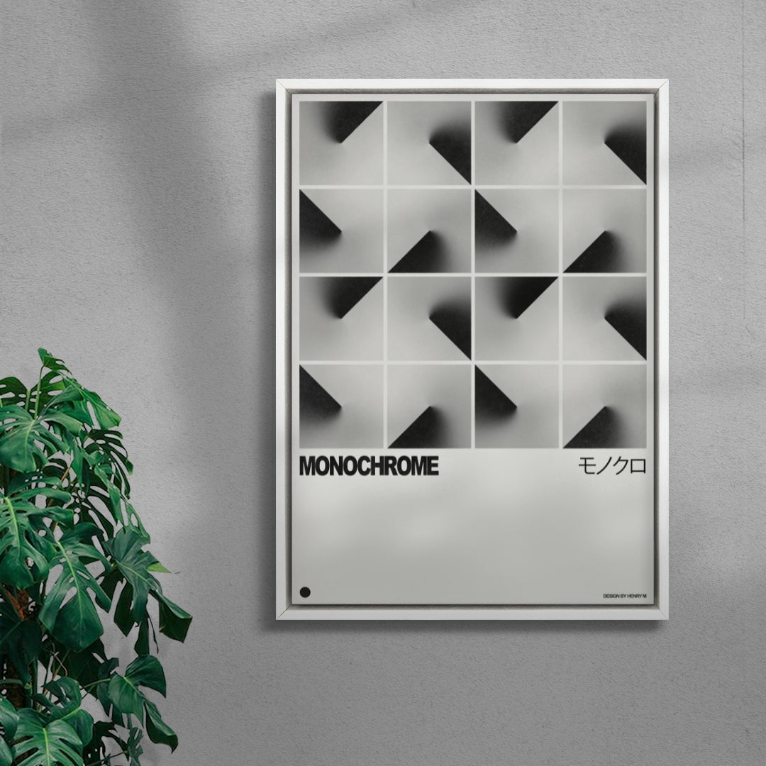 Monochrome contemporary wall art print by Henry M. - sold by DROOL