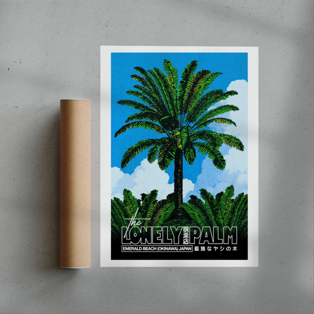 The Lonely Palm contemporary wall art print by Othman Zougam - sold by DROOL