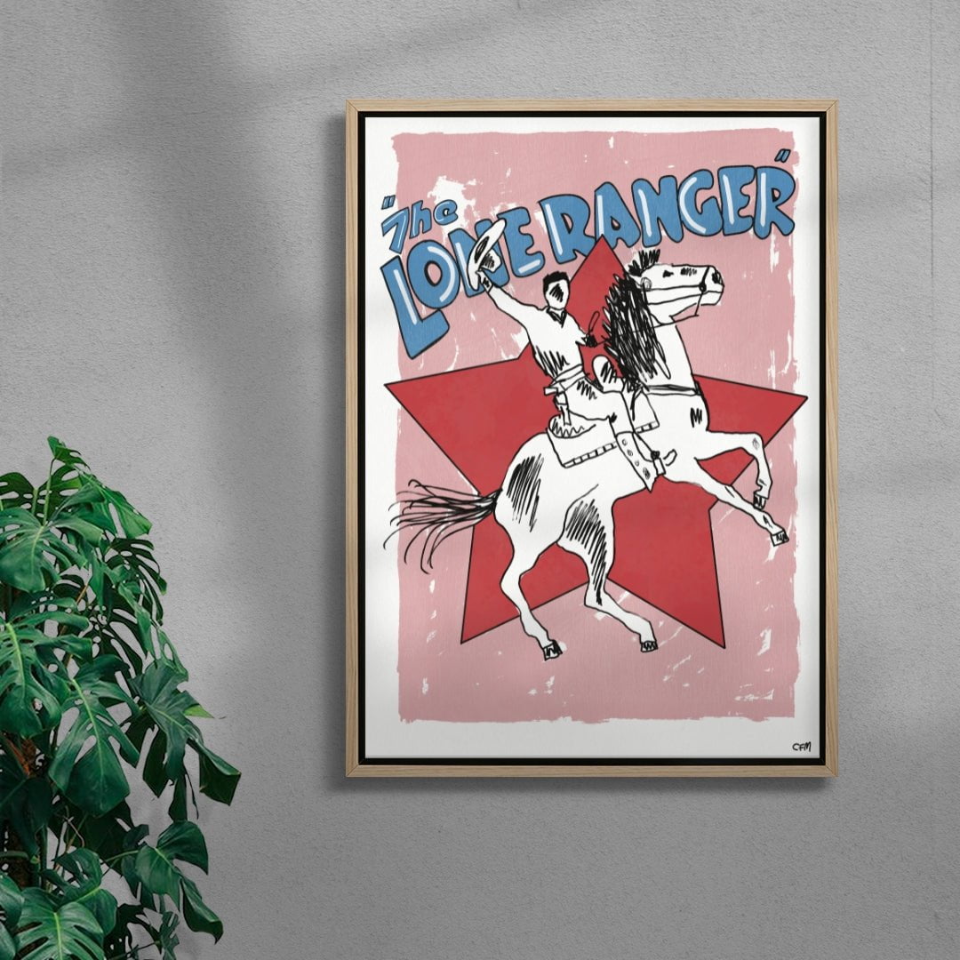 The Lone Ranger contemporary wall art print by Caitlin Flood-Molyneux - sold by DROOL