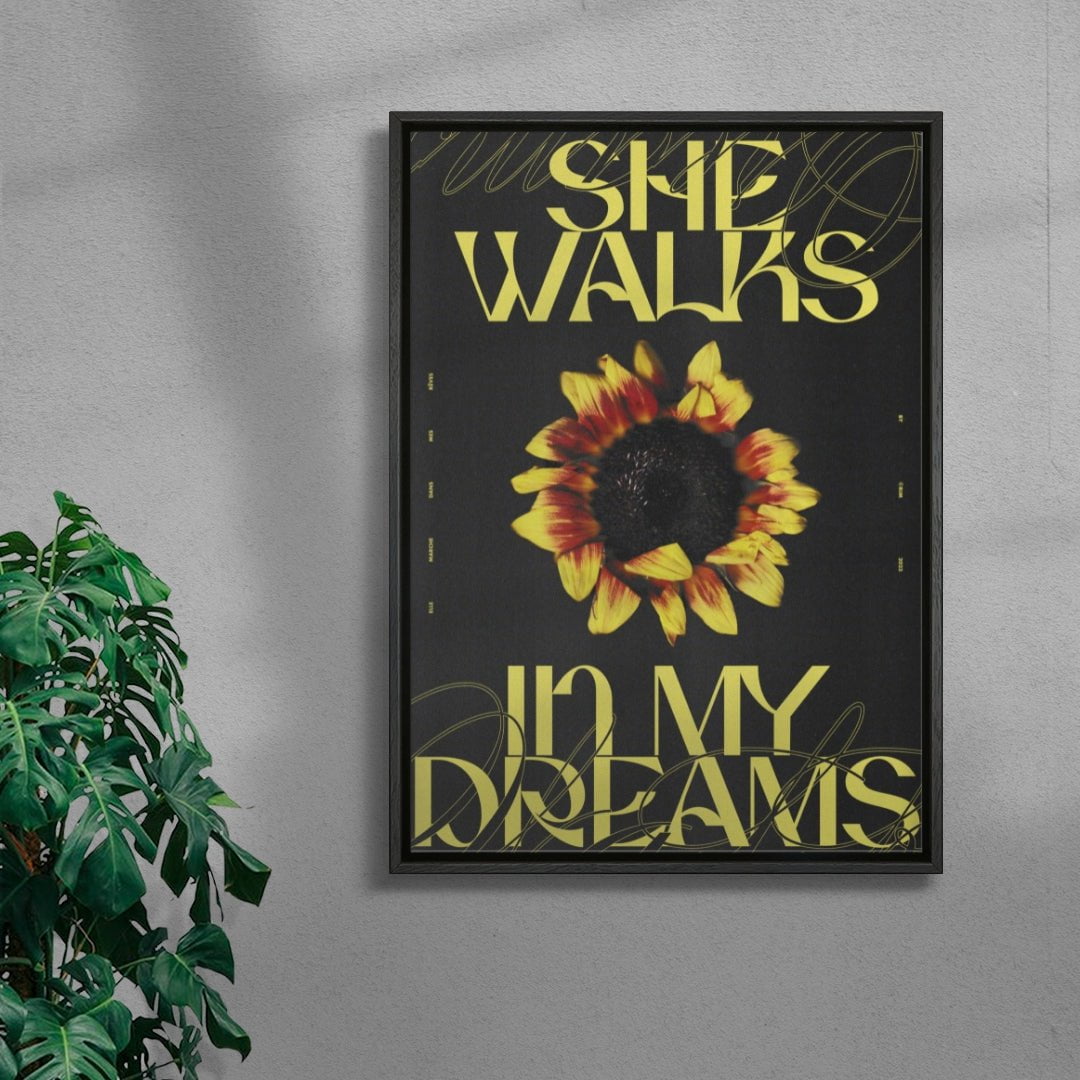 She Walks In My Dreams contemporary wall art print by RIM Atelier - sold by DROOL