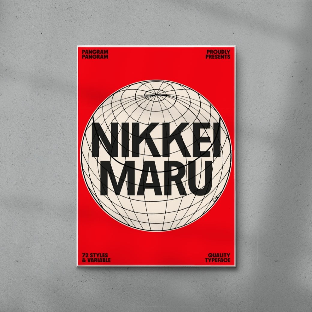 Nikkei Maru contemporary wall art print by Pangram Pangram Foundry - sold by DROOL