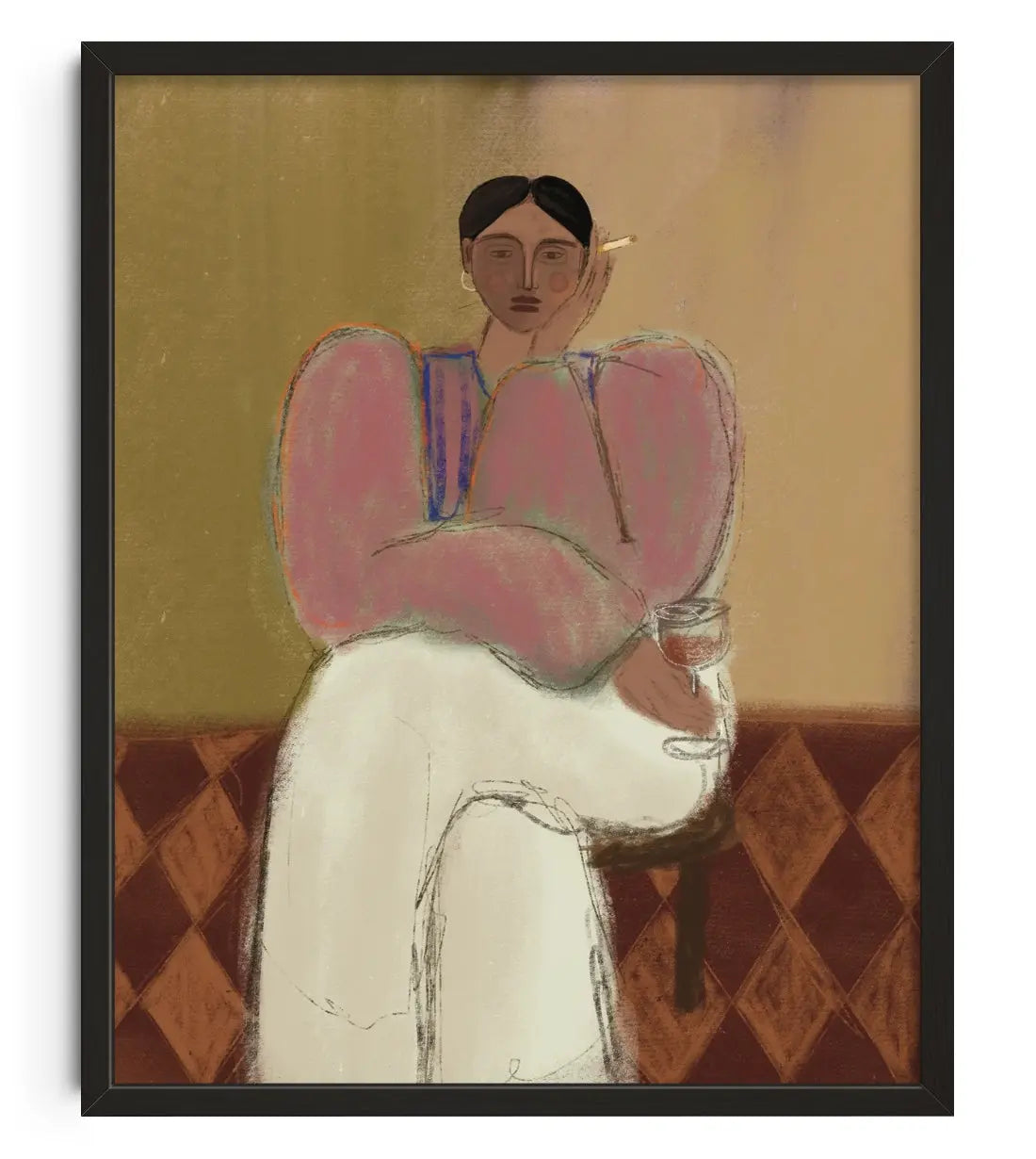 Cigarettes And Wine contemporary art print by Studio Vreeken - sold by DROOL