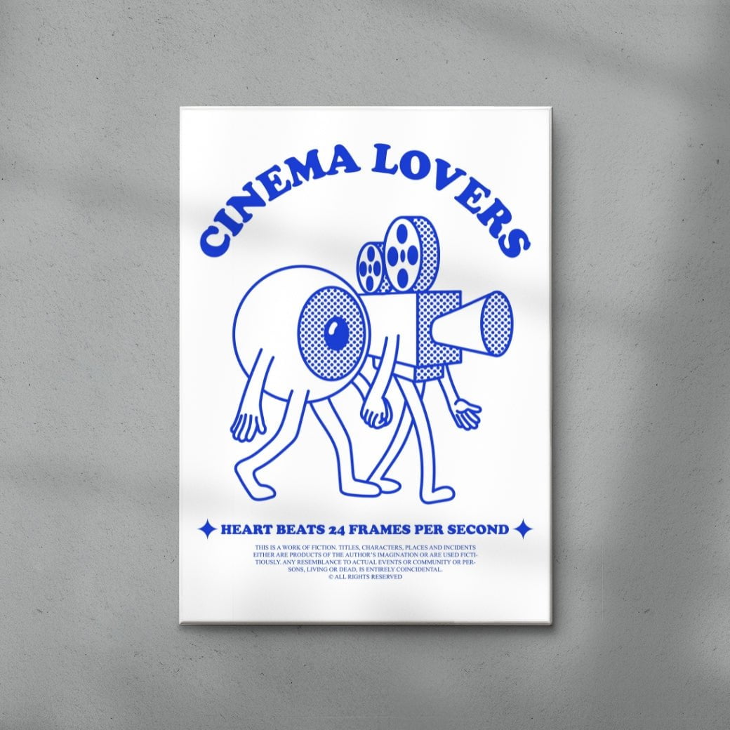 Cinema Lovers contemporary wall art print by Carilla Karahan - sold by DROOL